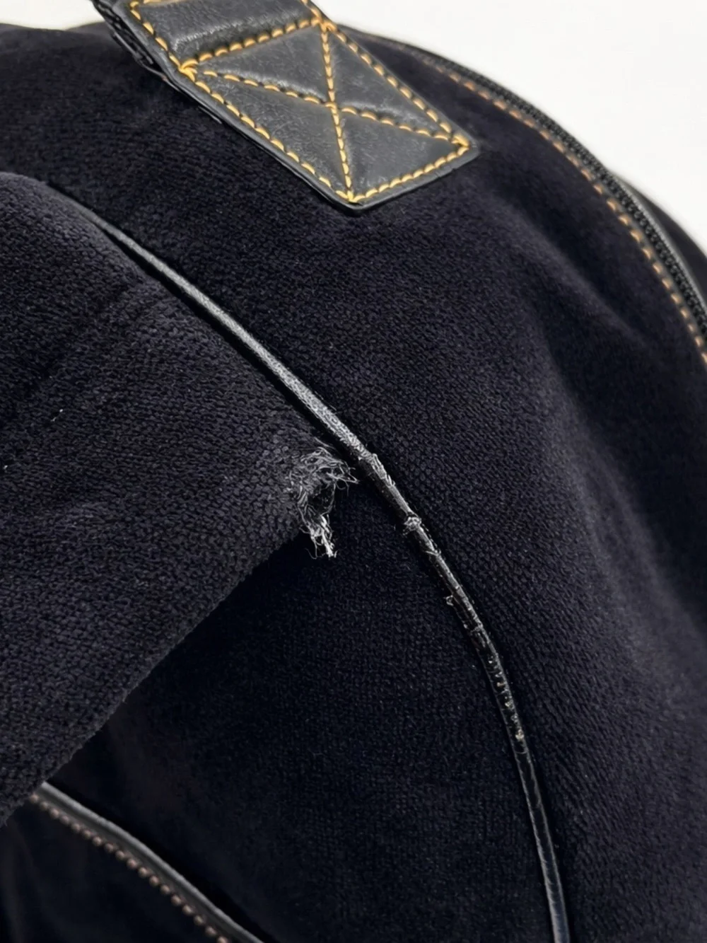 Vintage Juicy Couture Y2K Black Velour Large Backpack Embroidered Crown Logo